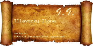 Illavszky Ilona névjegykártya